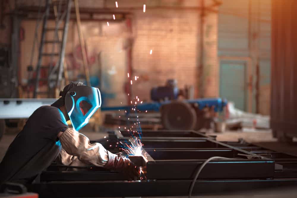 Frame Welding being done on a Truck's Frame